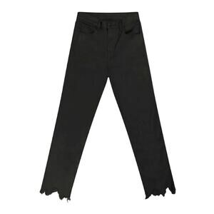 J Brand Ruby‎ High-Rise Crop Cigarette Pants Size 26 Black Frayed Hem